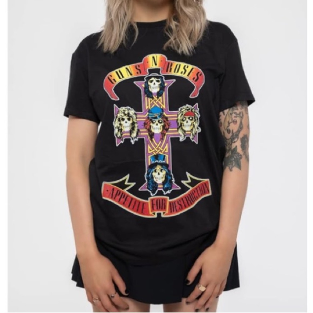 Guns N' Roses Appetite For Destruction Black Graphic Tee - Picture 1 of 7